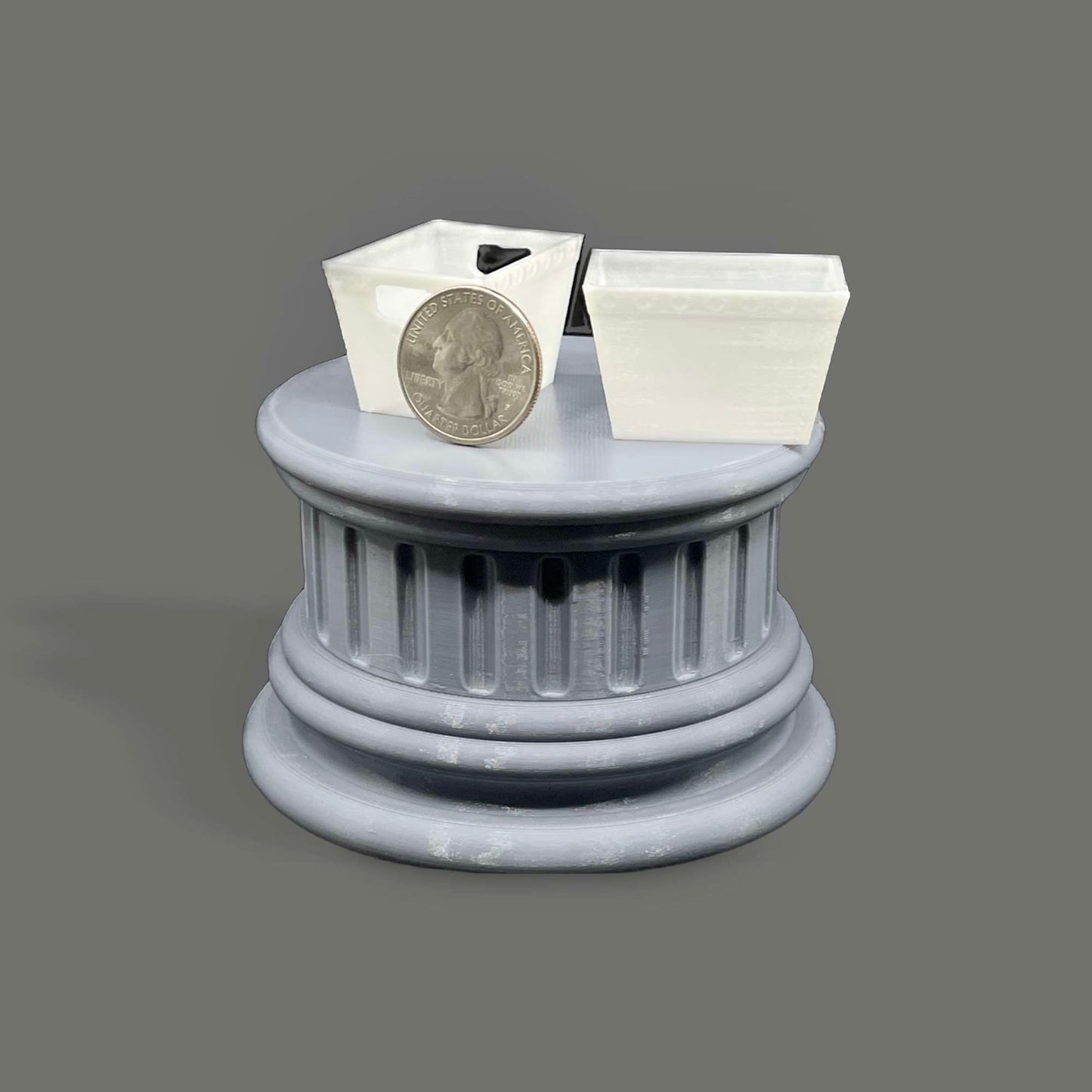 1:12 Scale Postal Tubs (pair) - Dollhouse scale miniature letter totes mail flats