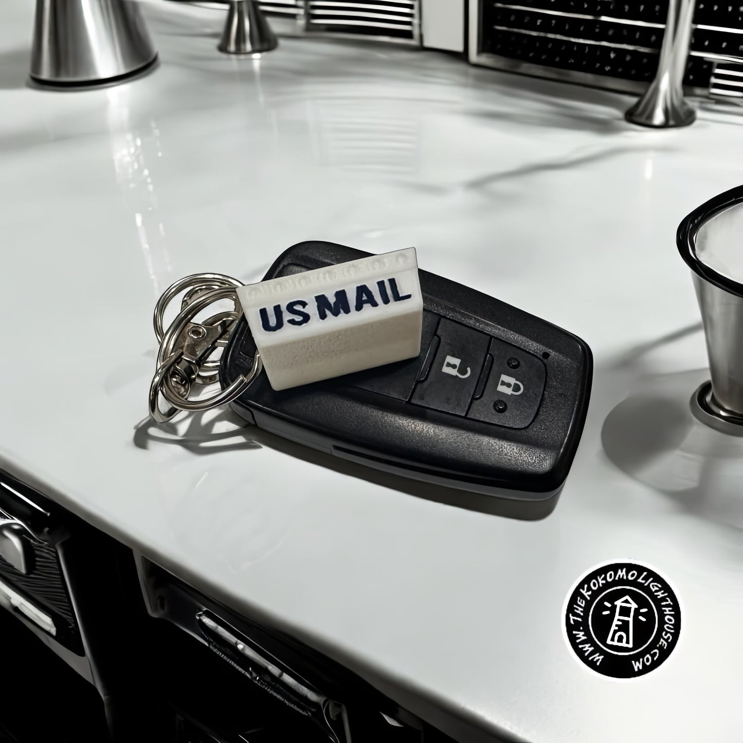 Mini Postal DPS Letter Tray Key Chain - 3D Printed Mail Tub with Swivel Hook, Perfect for Postal Lovers! (Copy)