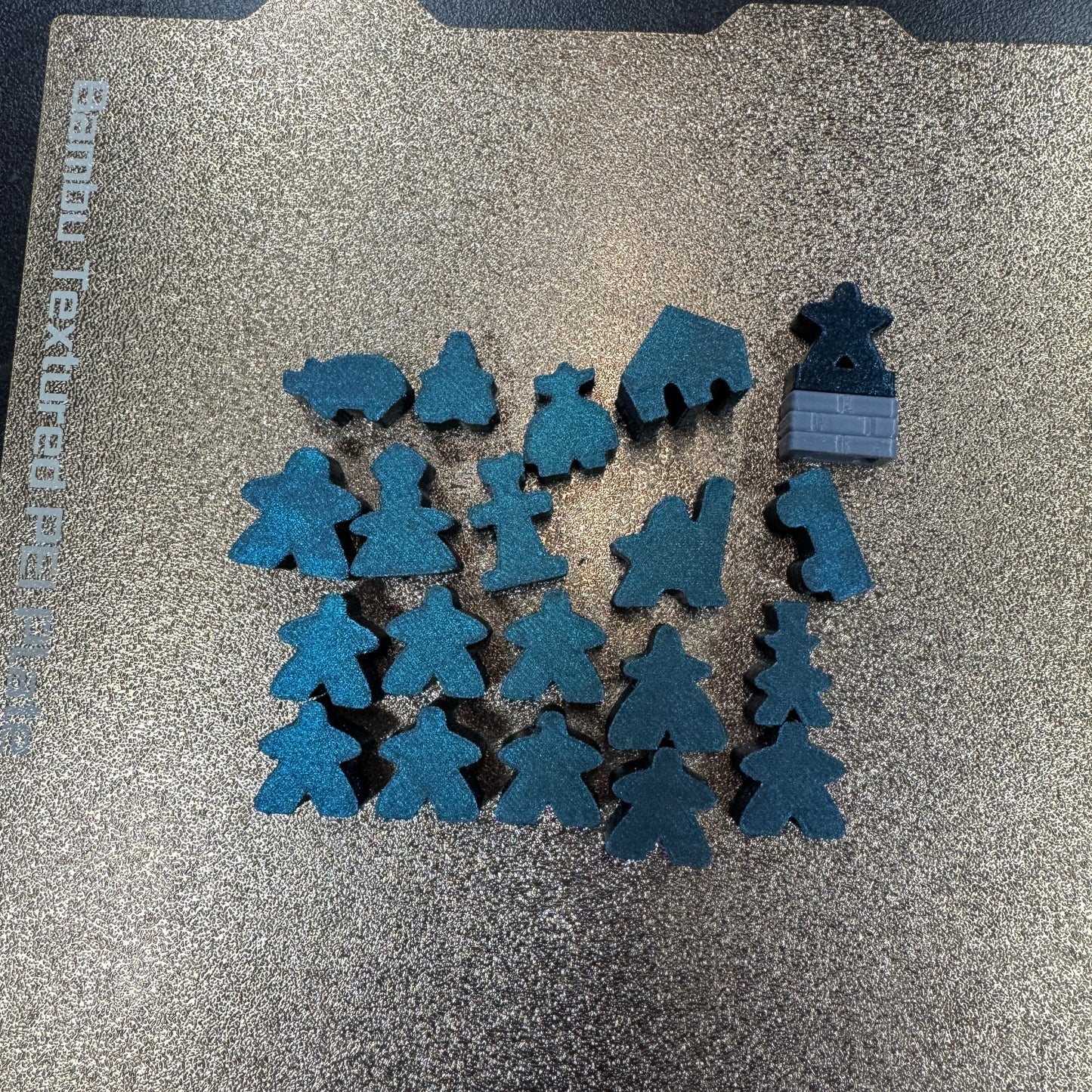 Limited Edition - GALAXY SPARKLE - 20 pc Carcassonne Meeple Set (Including Abbot, Builder, Pig, Large Meeple, Wagon, Mayor, Barn, Shepherd, Ringmaster, Messenger, and Robber with bonus Scoring Meeple and Block)