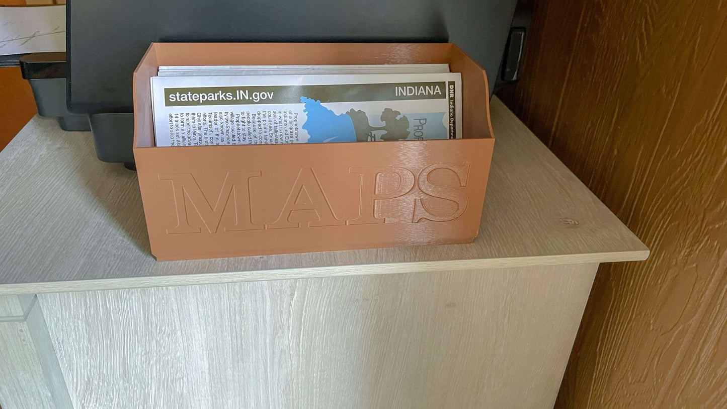Map Storage and Organization Box For National Park Maps, State Park Maps, or other Maps