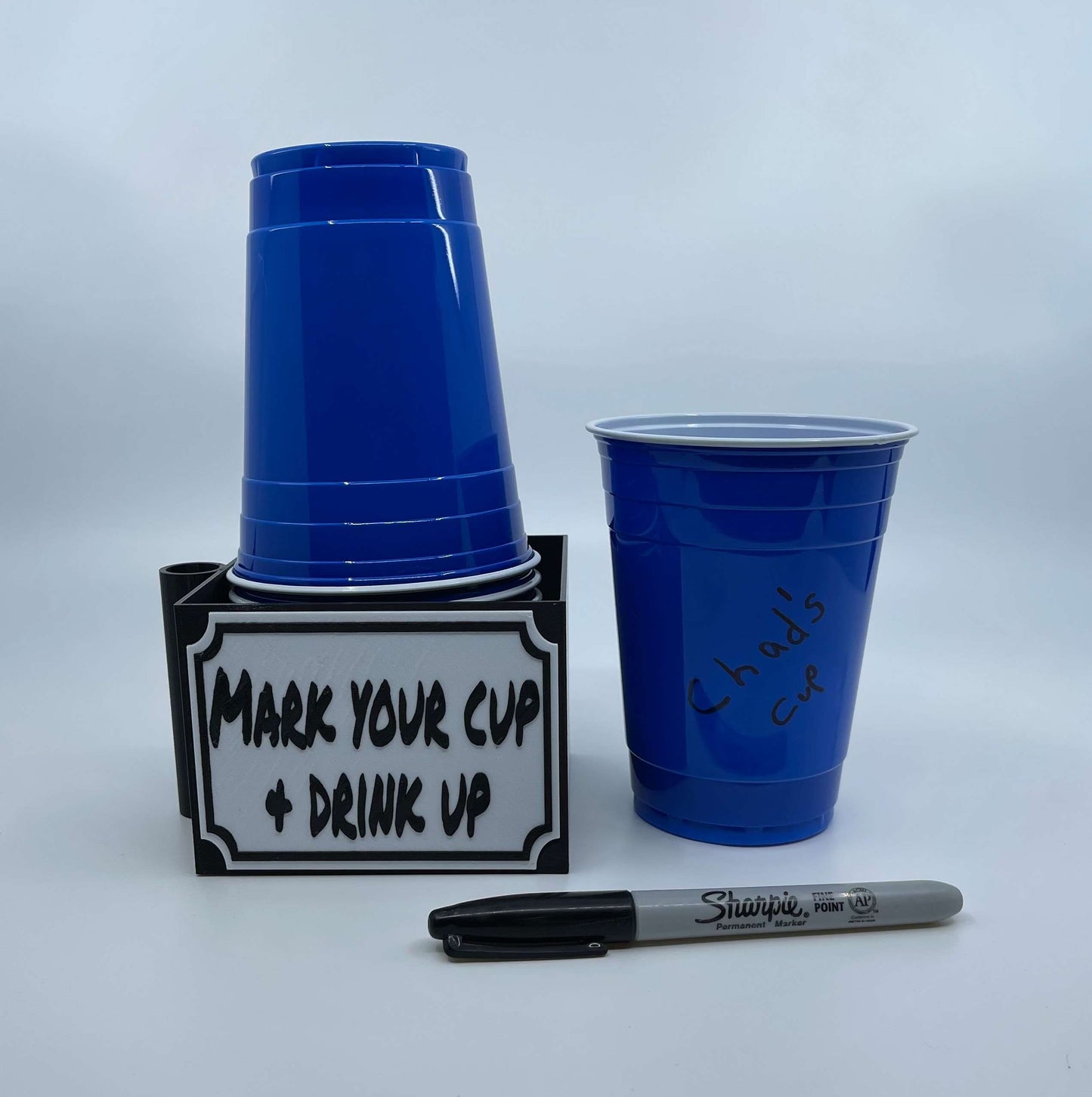 Solo Cup Holder with Marker Holder