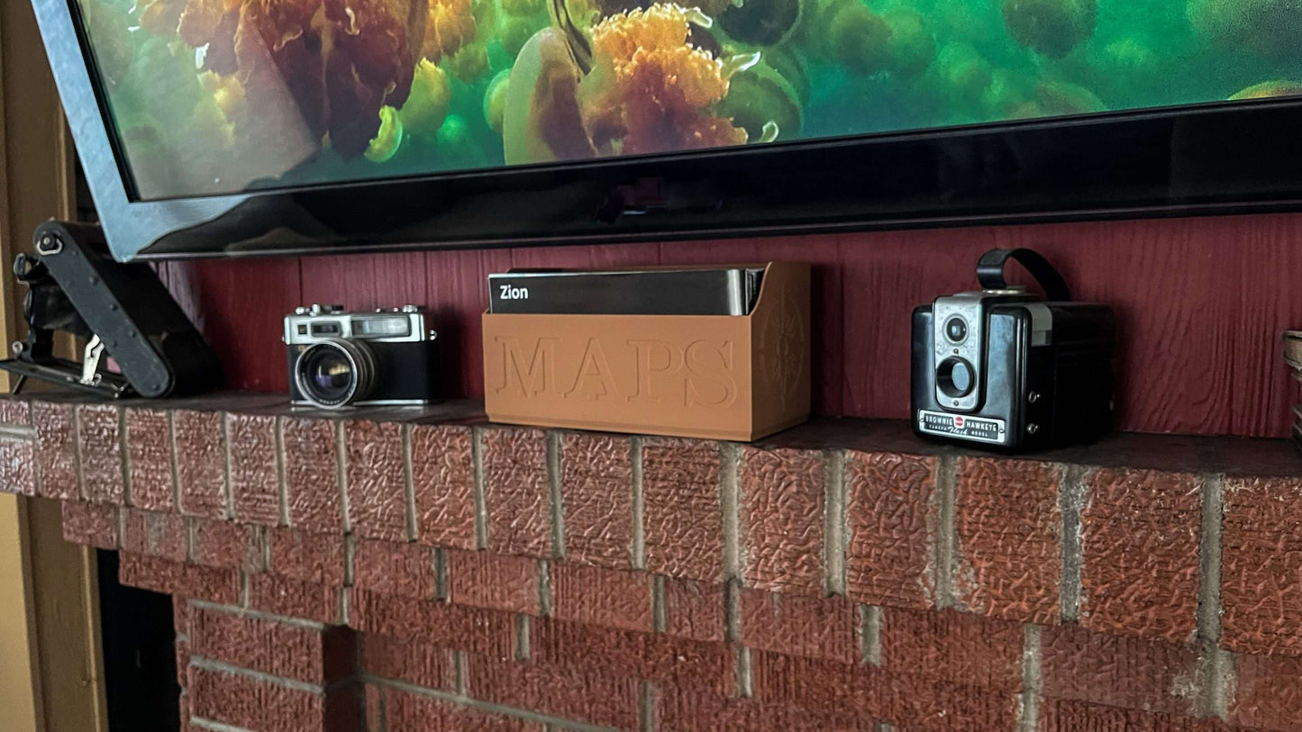 Map Storage and Organization Box For National Park Maps, State Park Maps, or other Maps