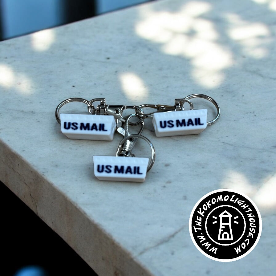 Mini Postal DPS Letter Tray Key Chain - 3D Printed Mail Tub with Swivel Hook, Perfect for Postal Lovers! (Copy)