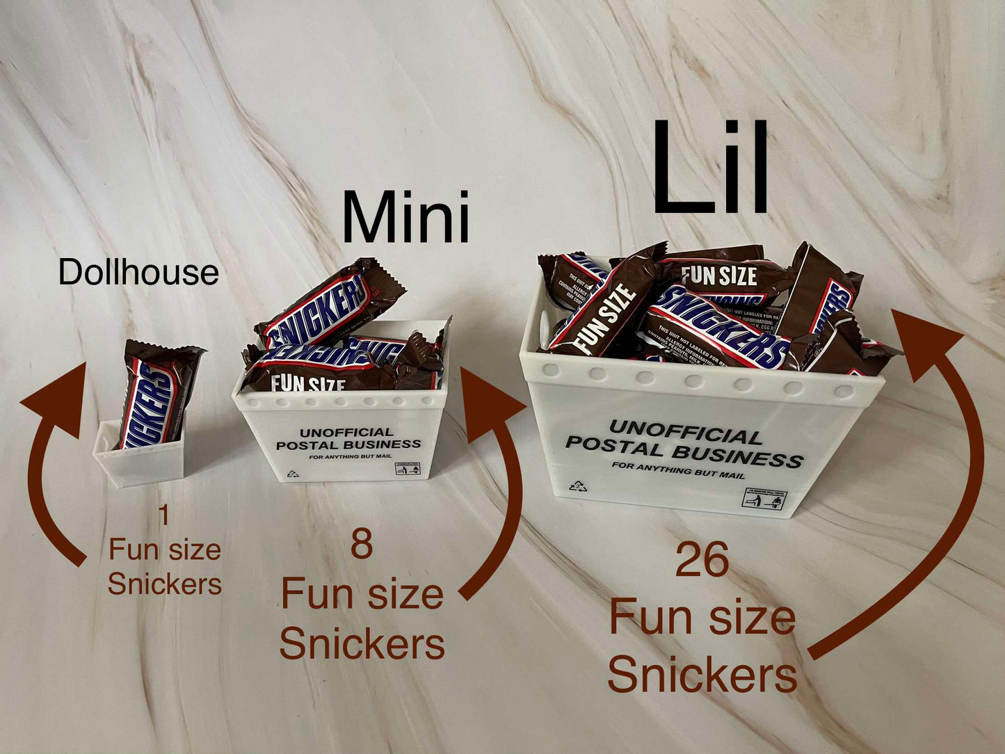 Lil Postal Tubs - Larger than our Mini size, Smaller than the real ones!