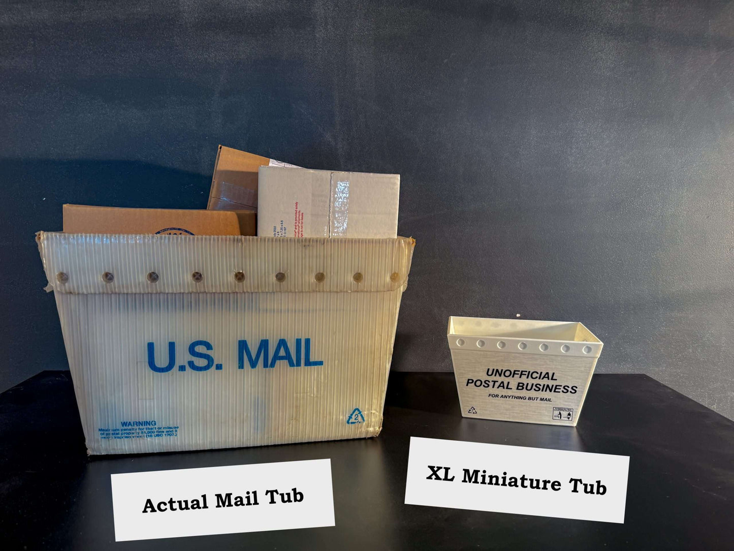 XL Miniature Postal Tub - Our Largest Version with Label!