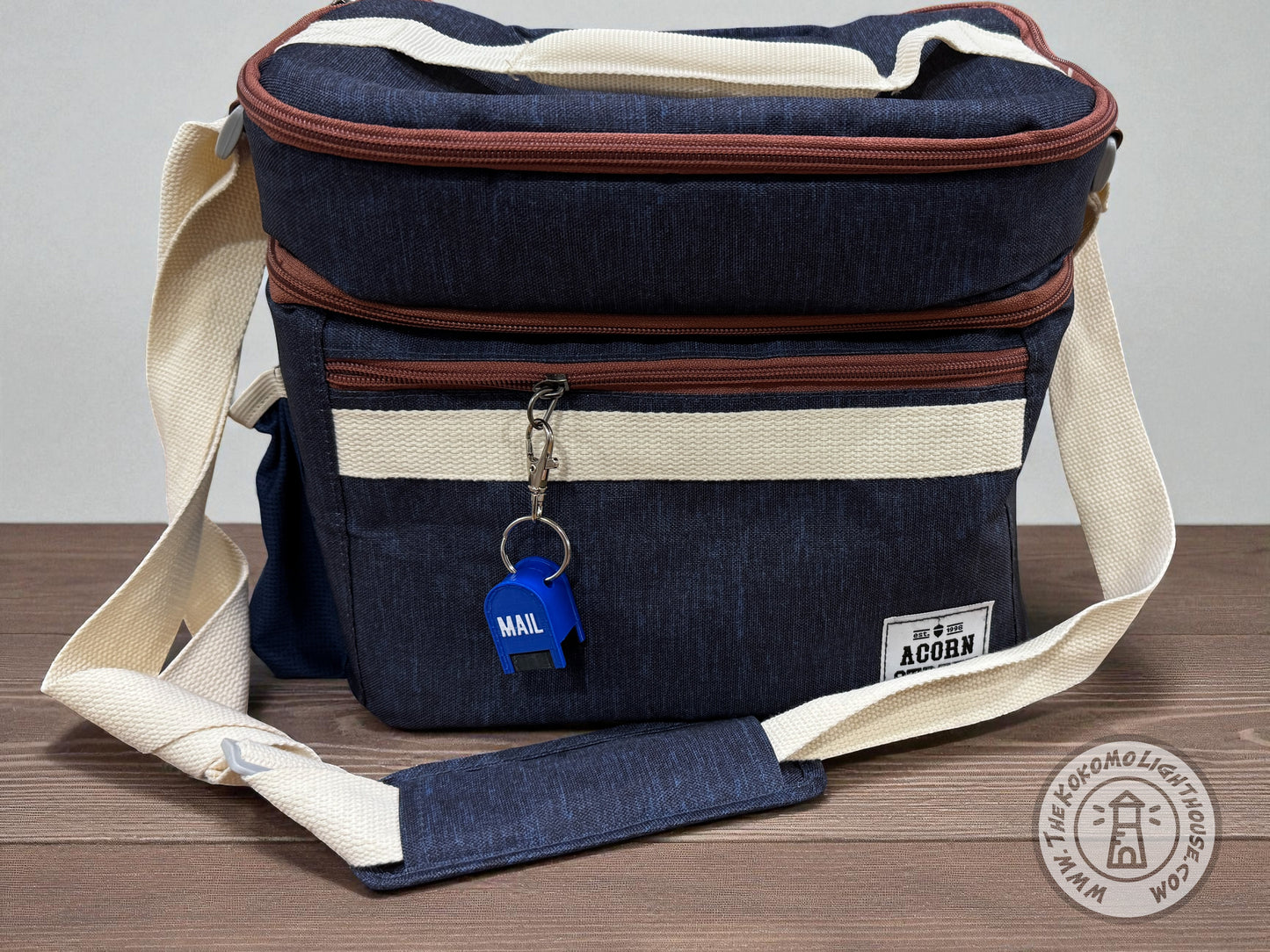 Mini Postal Blue Collection Box Key Chain - 3D Printed Blue Collection Box Key Ring with Swivel Hook (Copy)