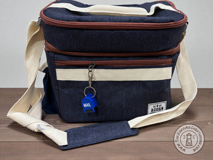 Mini Postal Blue Collection Box Key Chain - 3D Printed Blue Collection Box Key Ring with Swivel Hook (Copy)