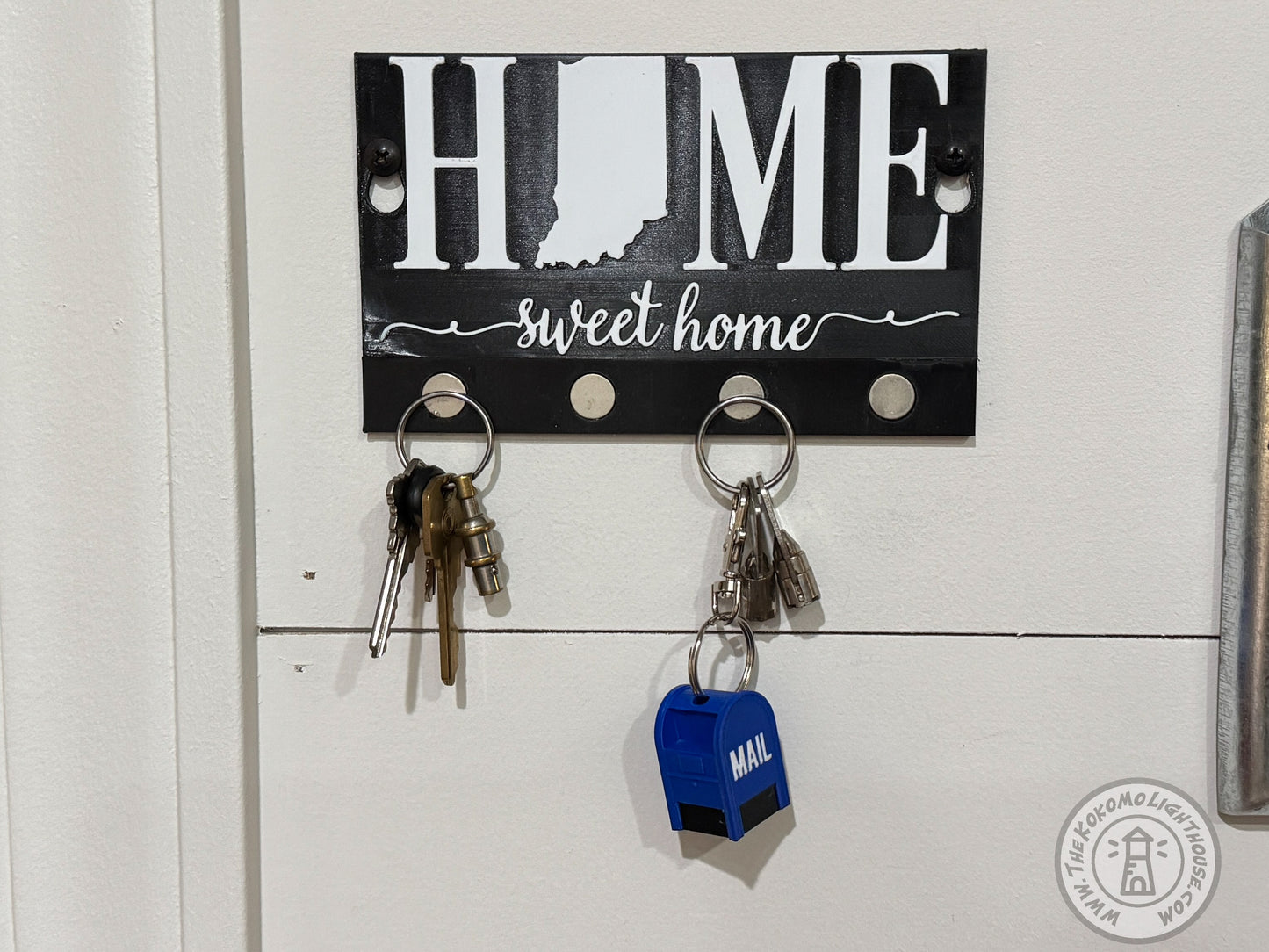 Mini Postal Blue Collection Box Key Chain - 3D Printed Blue Collection Box Key Ring with Swivel Hook (Copy)