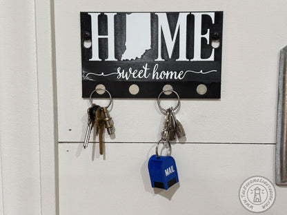 Mini Postal Blue Collection Box Key Chain - 3D Printed Blue Collection Box Key Ring with Swivel Hook (Copy)