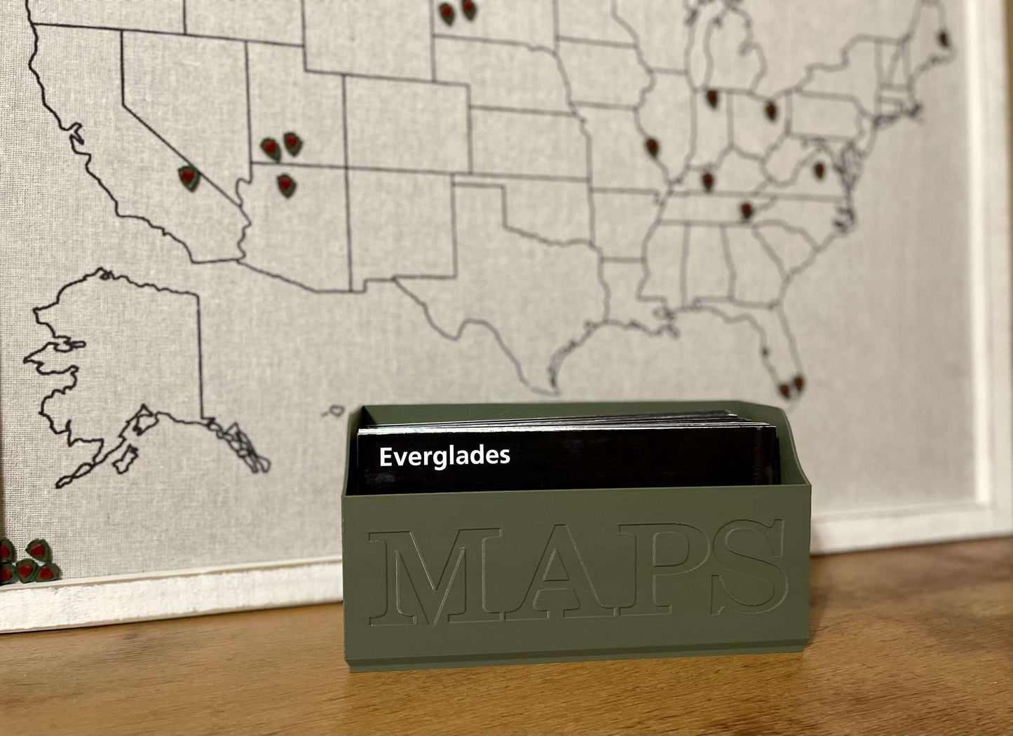 Map Storage and Organization Box For National Park Maps, State Park Maps, or other Maps