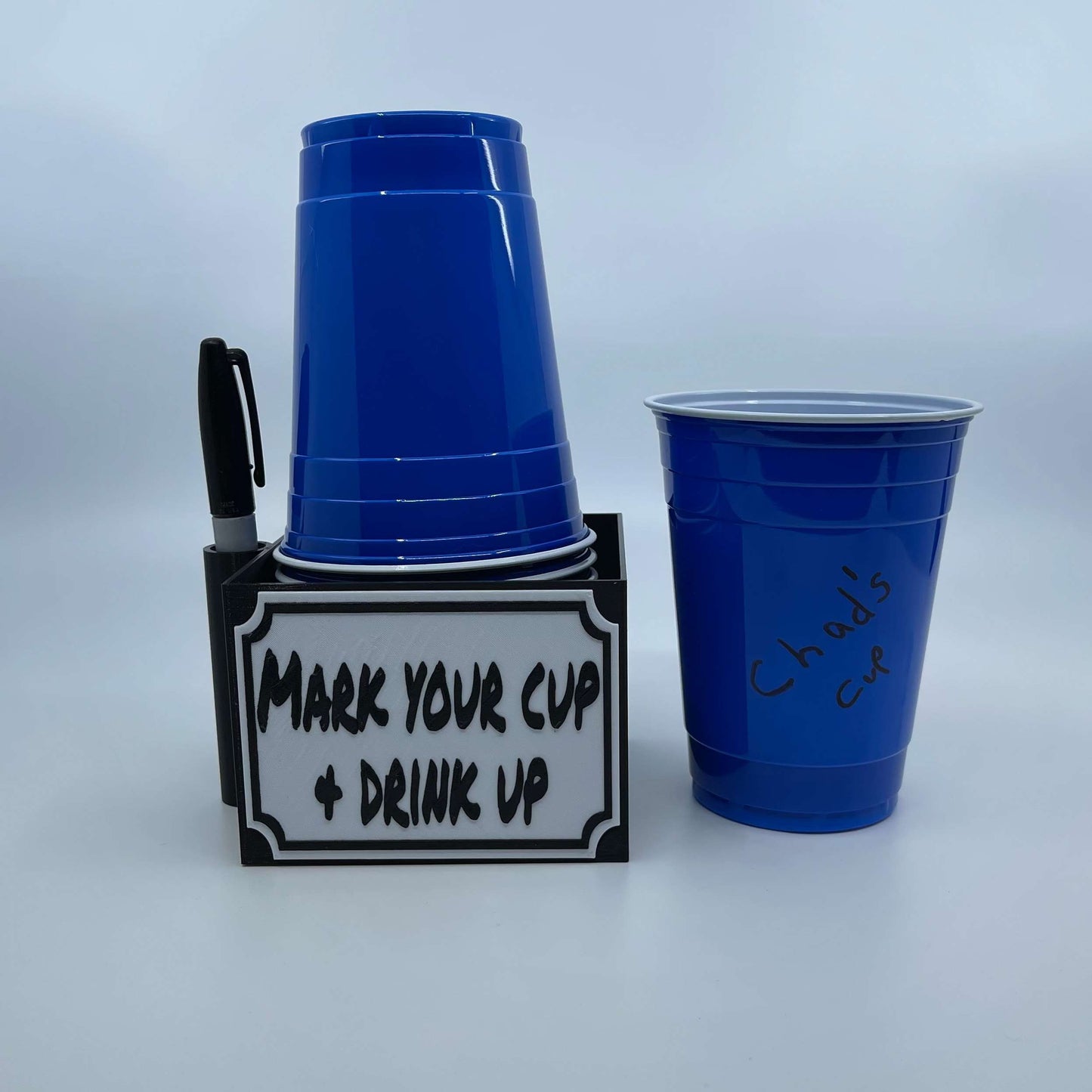 Solo Cup Holder with Marker Holder