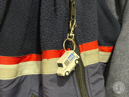 Mini Postal Truck LLV Key Chain - 3D Printed Mail Truck Key Ring with Swivel Hook