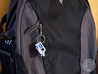 Mini Postal Truck LLV Key Chain - 3D Printed Mail Truck Key Ring with Swivel Hook