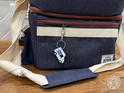 Mini Postal Truck LLV Key Chain - 3D Printed Mail Truck Key Ring with Swivel Hook