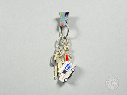 Mini Postal Truck LLV Key Chain - 3D Printed Mail Truck Key Ring with Swivel Hook