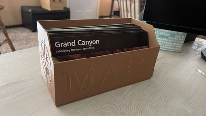 Map Storage and Organization Box For National Park Maps, State Park Maps, or other Maps