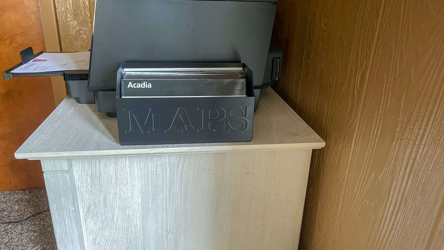 Map Storage and Organization Box For National Park Maps, State Park Maps, or other Maps