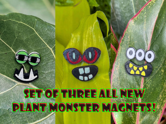 Set of 3 More Plant Monster Magnets!