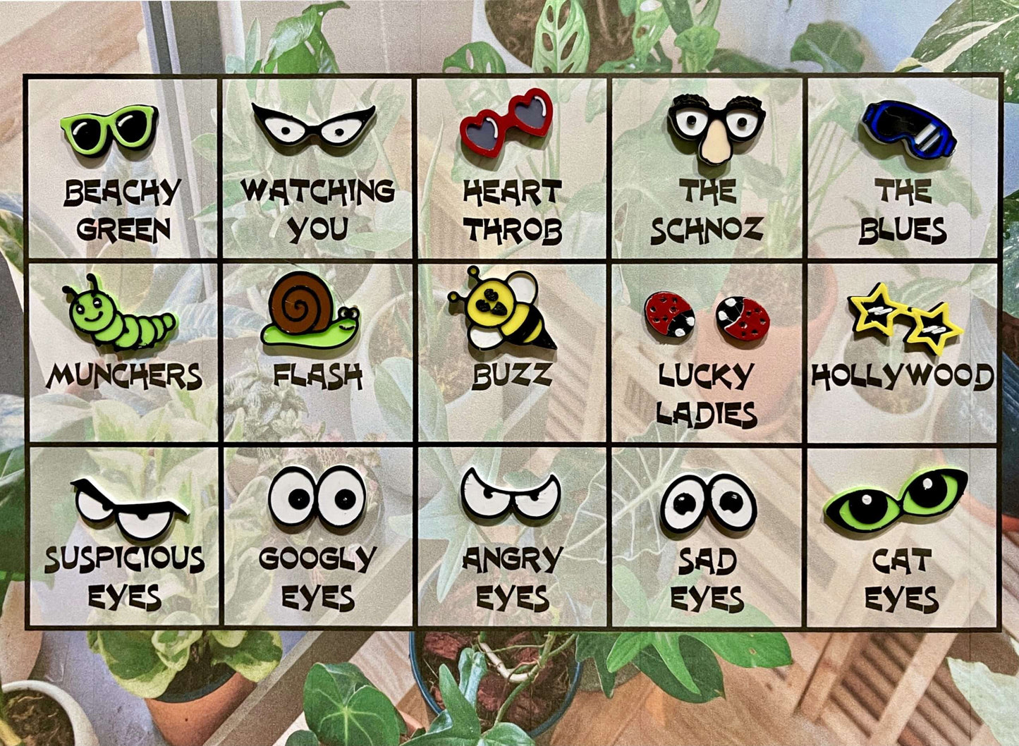 Plant Magnets - glasses and insects!