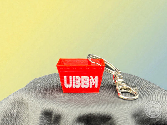 Mini Postal Red UBBM Tub Key Chain - 3D Printed Red UBBM Tub Key Ring with Swivel Hook, Perfect for Postal Lovers! (Copy)