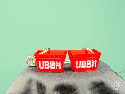 Mini Postal Red UBBM Tub Key Chain - 3D Printed Red UBBM Tub Key Ring with Swivel Hook, Perfect for Postal Lovers! (Copy)