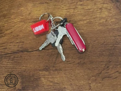 Mini Postal Red UBBM Tub Key Chain - 3D Printed Red UBBM Tub Key Ring with Swivel Hook, Perfect for Postal Lovers! (Copy)