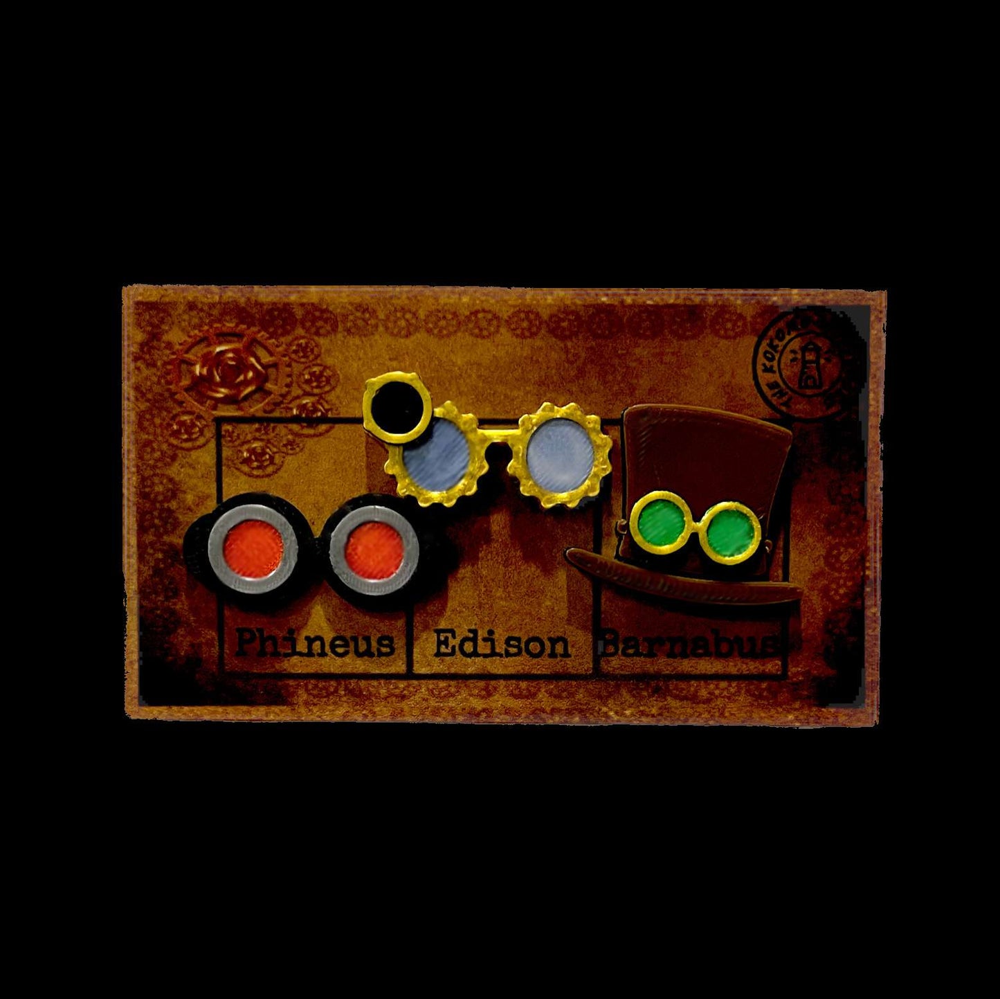 Steampunk Plant Magnets - Set of three plant magnets in the steampunk theme!